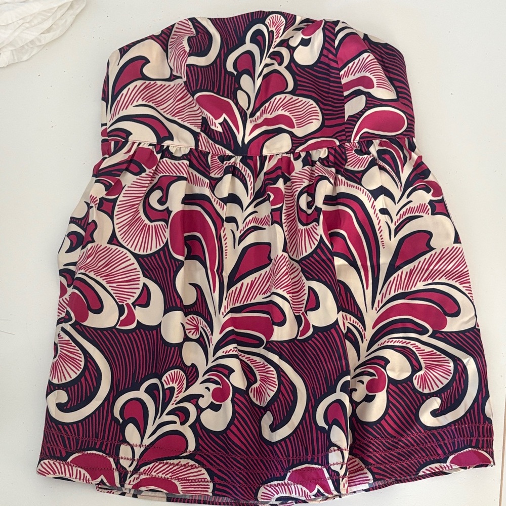 Banana Republic Strapless Dress in Pink and Cream